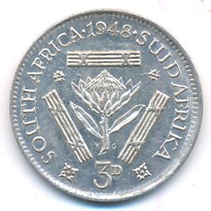ЮАР, 3 пенса (1948 г.)