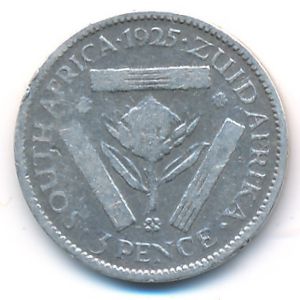 South Africa, 3 pence, 1925