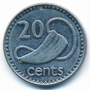 Фиджи, 20 центов (1997 г.)