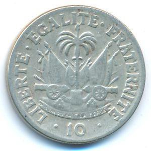 Haiti, 10 centimes, 1958