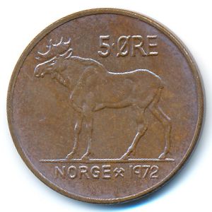 Норвегия, 5 эре (1972 г.)