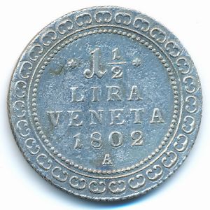 Венеция, 1 1/2 лиры (1802 г.)