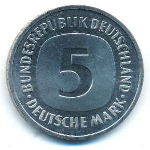 West Germany, 5 mark, 1982