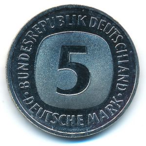 West Germany, 5 mark, 1991