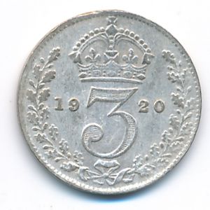 Великобритания, 3 пенса (1920 г.)