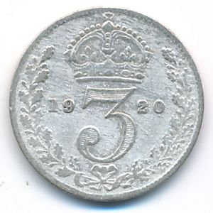 Великобритания, 3 пенса (1920 г.)
