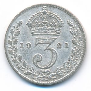 Великобритания, 3 пенса (1921 г.)