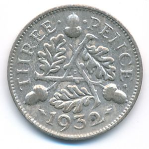 Great Britain, 3 pence, 1932