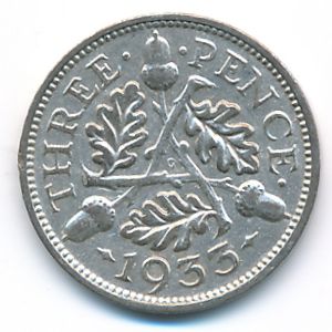 Великобритания, 3 пенса (1933 г.)