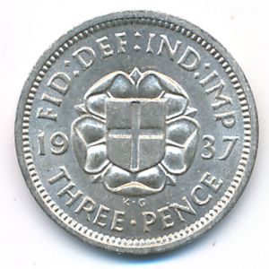 Великобритания, 3 пенса (1937 г.)
