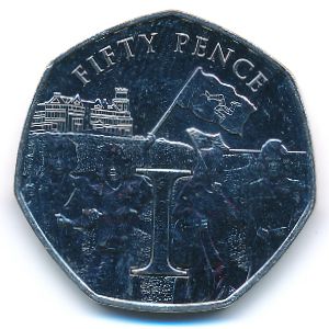 Isle of Man, 50 pence, 2020