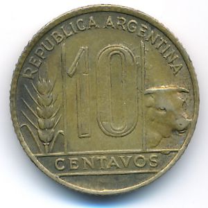 Argentina, 10 centavos, 1948