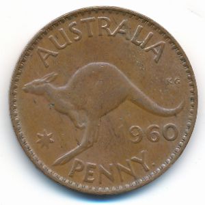 Australia, 1 penny, 1960
