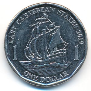 Восточные Карибы, 1 доллар (2019 г.)