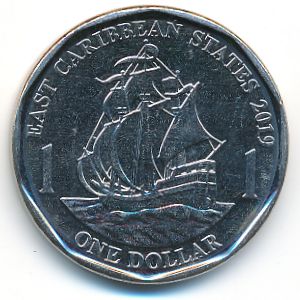 East Caribbean States, 1 доллар, 2019