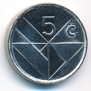 Aruba, 5 cents, 2001