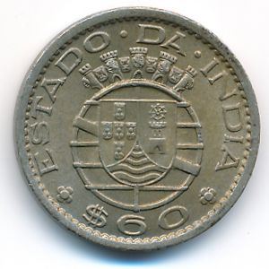 Portuguese India, 60 centavos, 1959