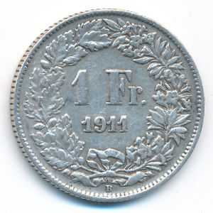 Швейцария, 1 франк (1911 г.)