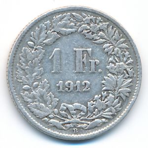 Швейцария, 1 франк (1912 г.)