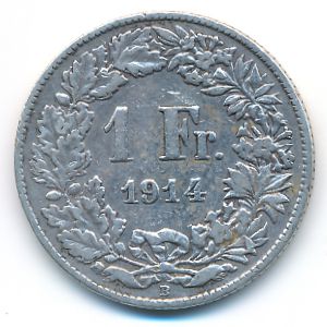 Швейцария, 1 франк (1914 г.)