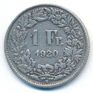 Швейцария, 1 франк (1920 г.)