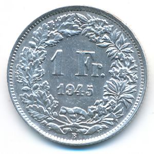 Швейцария, 1 франк (1945 г.)