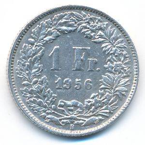 Switzerland, 1 franc, 1956