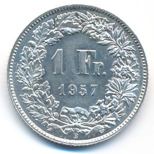 Швейцария, 1 франк (1957 г.)