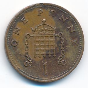 Великобритания, 1 пенни (1989 г.)