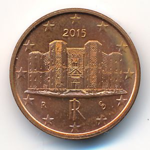 Италия, 1 евроцент (2015 г.)