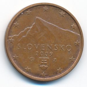 Словакия, 5 евроцентов (2009 г.)