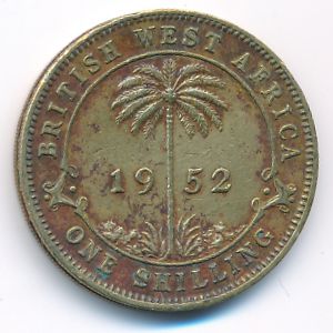 Британская Западная Африка, 1 шиллинг (1952 г.)