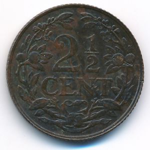 Netherlands, 2 1/2 cents, 1941