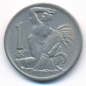 Чехословакия, 1 крона (1938 г.)