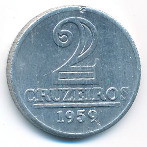 Бразилия, 2 крузейро (1959 г.)