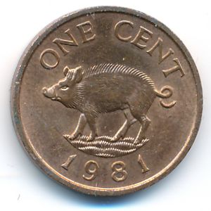 Bermuda Islands, 1 cent, 1981