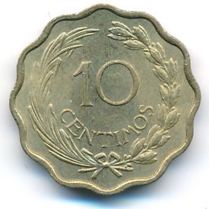 Paraguay, 10 centimos, 1953