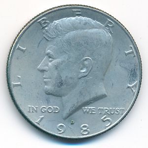 USA, 1/2 dollar, 1985