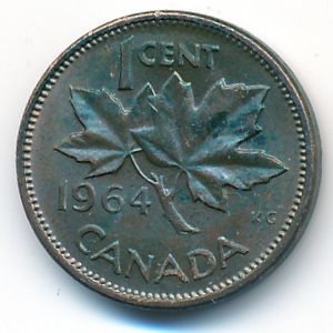 Канада, 1 цент (1964 г.)