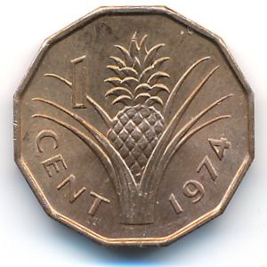 Swaziland, 1 cent, 1974