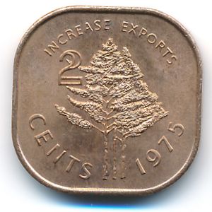 Swaziland, 2 cents, 1975