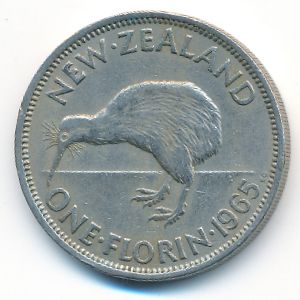 Новая Зеландия, 1 флорин (1965 г.)