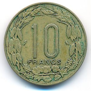 Cameroon, 10 франков, 1969