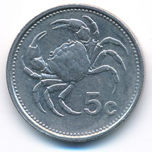 Malta, 5 cents, 1986