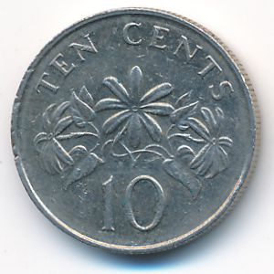 Сингапур, 10 центов (1989 г.)