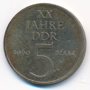 ГДР, 5 марок (1969 г.)