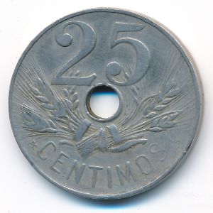 Испания, 25 сентимо (1927 г.)