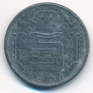 Бельгия, 5 франков (1941 г.)