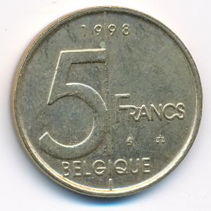 Бельгия, 5 франков (1998 г.)