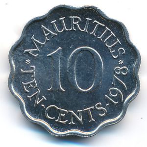 Маврикий, 10 центов (1978 г.)